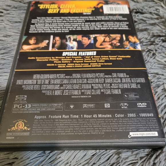 Out of Time, DVD. 2003. Thriller - Picture 4 of 7